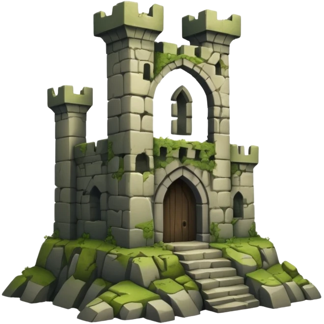 old ruined castle  emoji