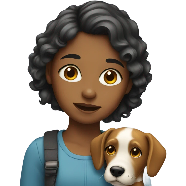 girl with a dog emoji
