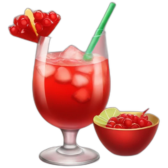 offering red cocktail emoji