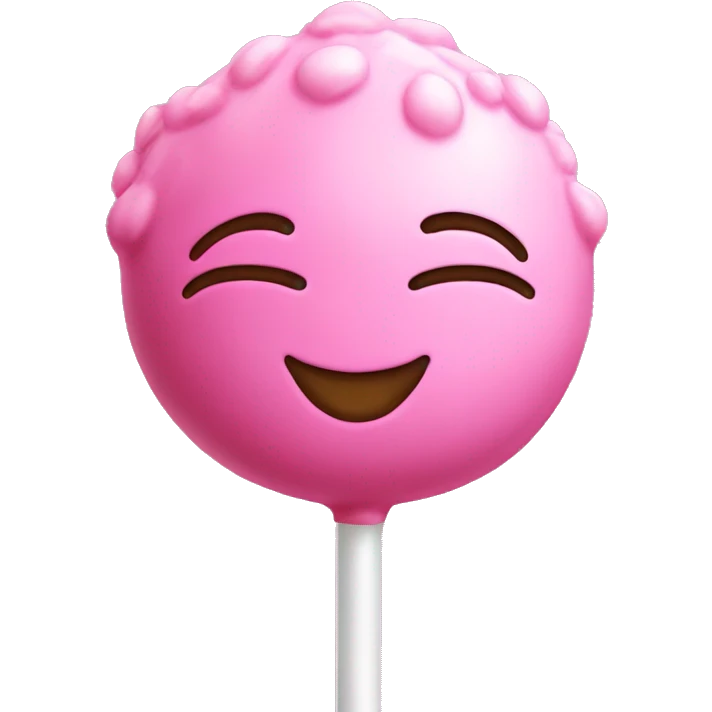 Cake pop pink emoji