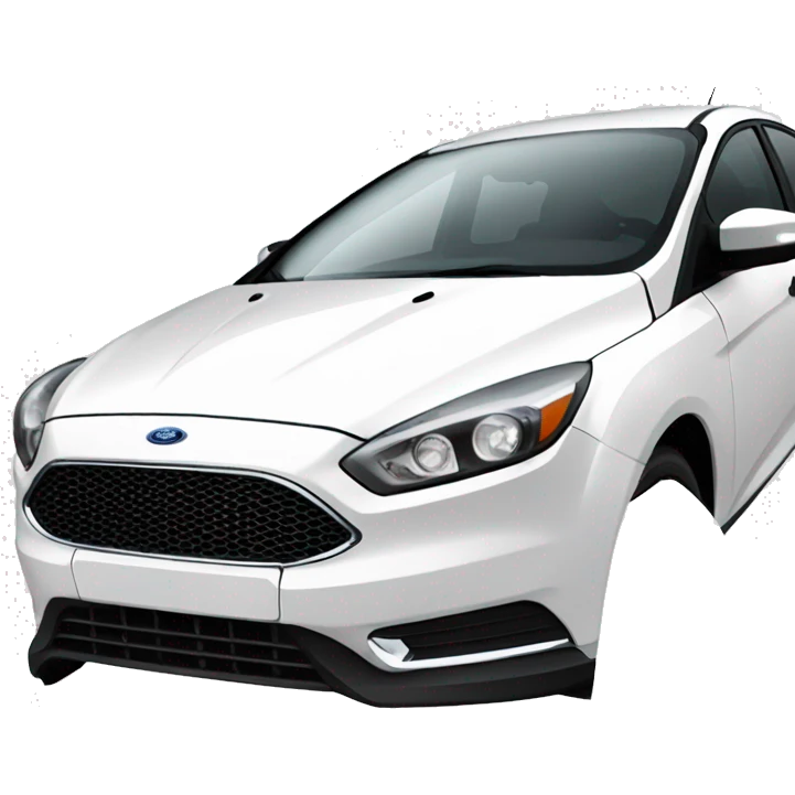 White Ford Focus 3 hatchback  emoji
