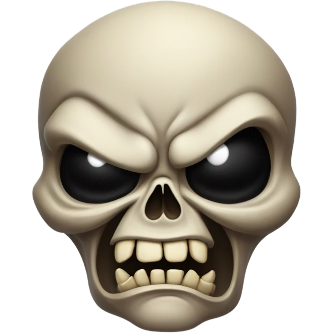 Angry skull emoji