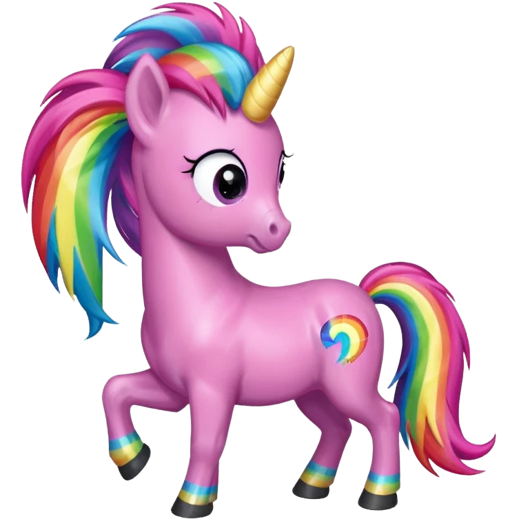 My little pony horse with chewing gum emoji