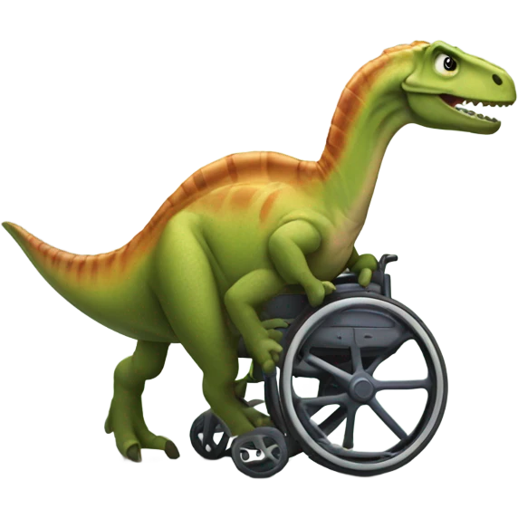 Dinosaur handicapped emoji