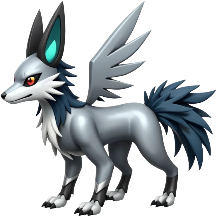 Futuristic Mightyena-Silvally-Fakémon-hybrid-creature (full body)  emoji