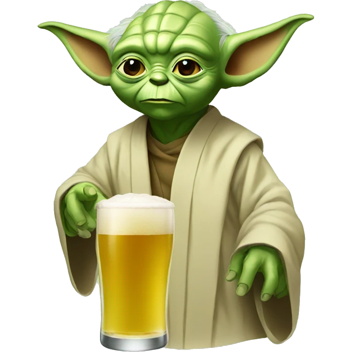 Yoda drink beer emoji