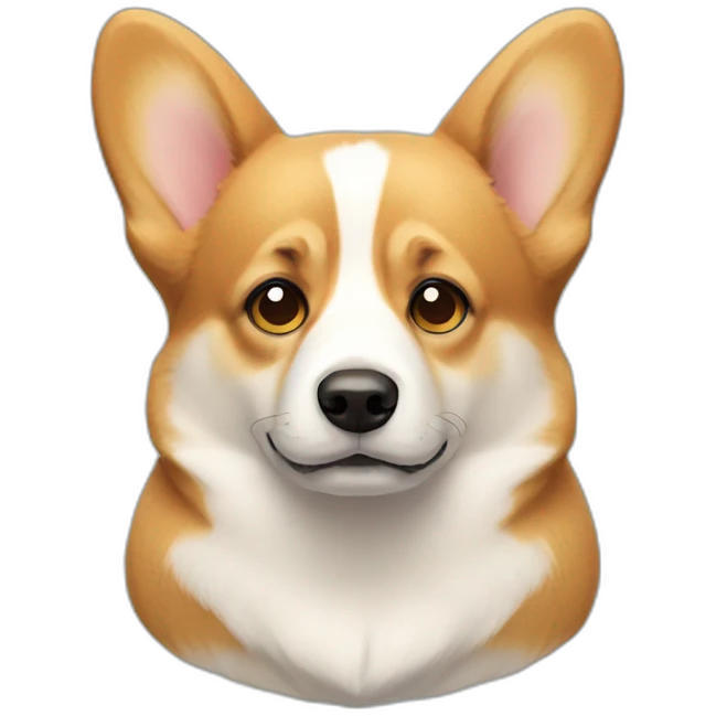 Sad Welsh Corgi face emoji