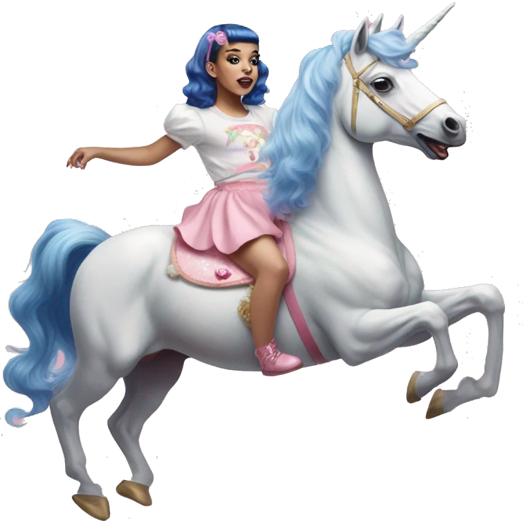 melanie martinez ridding a unicorn  emoji
