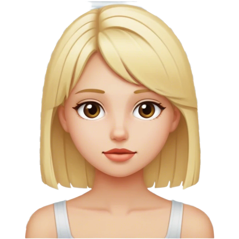 blonde girl by the blinds emoji