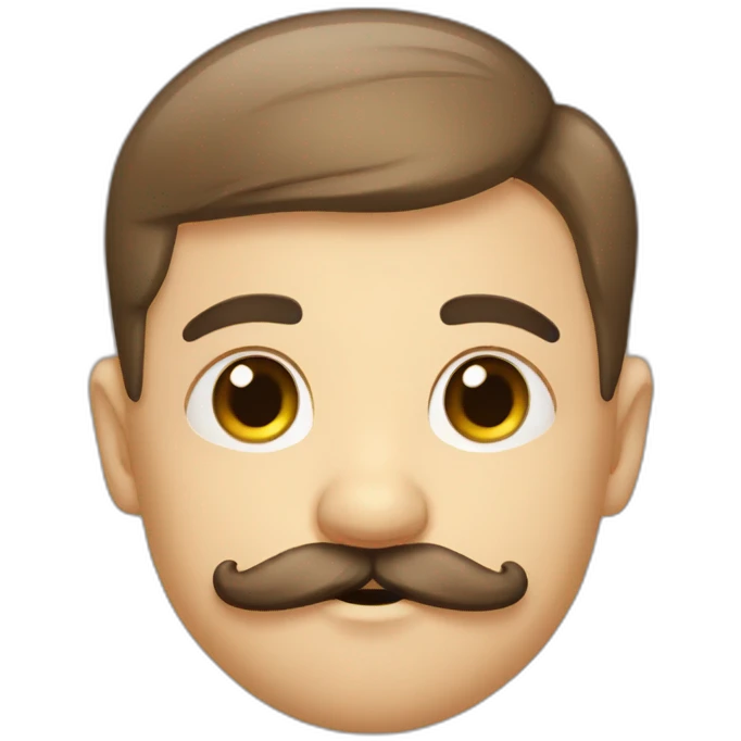 Bebê de bigode emoji