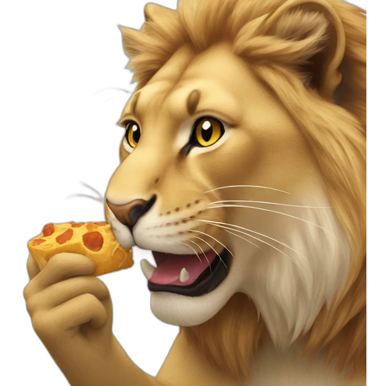 cat eating a lion emoji