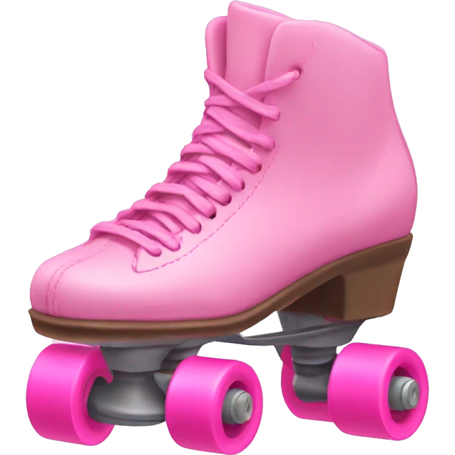 Roller skate pink wheels  emoji