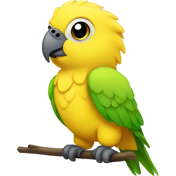 yellow baby parrot emoji