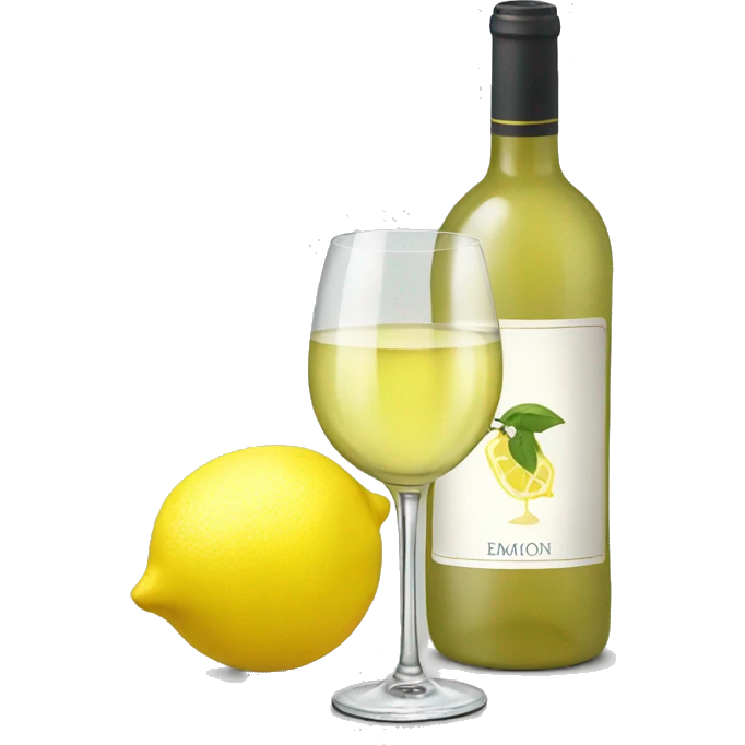 White wine with lemon emoji