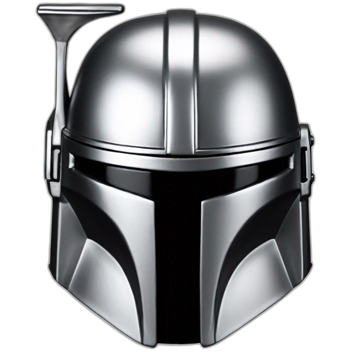 Mandalorian helmet silver emoji