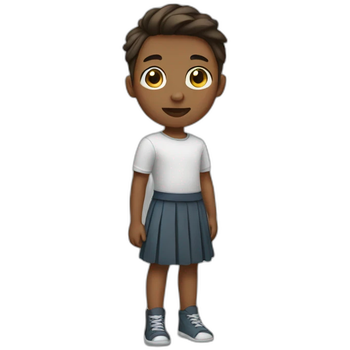 Boy wearing skirt emoji