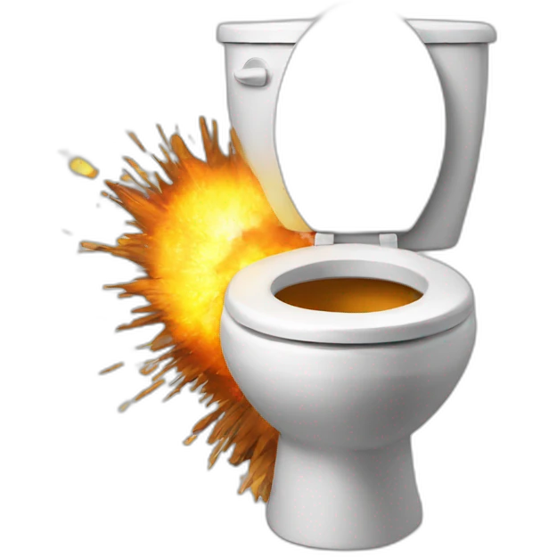 exploding toilet emoji