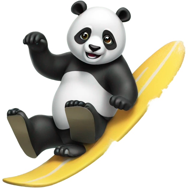Panda surfing emoji