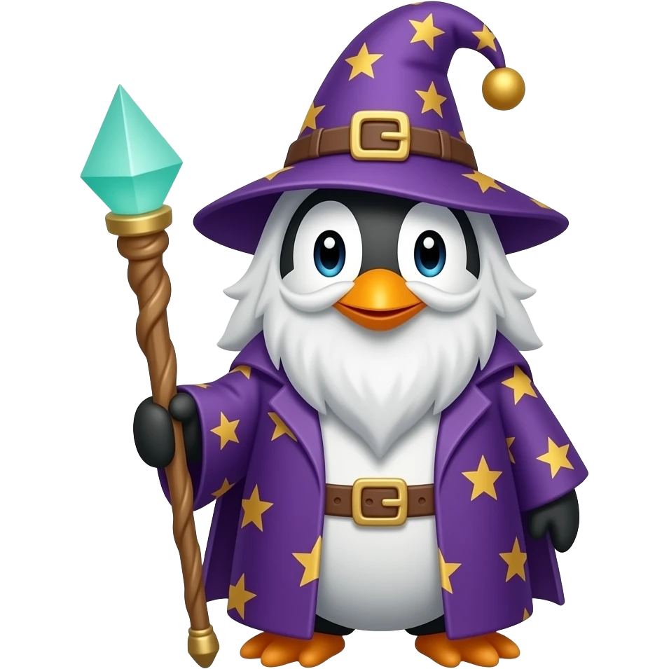 Penguin Wizard emoji