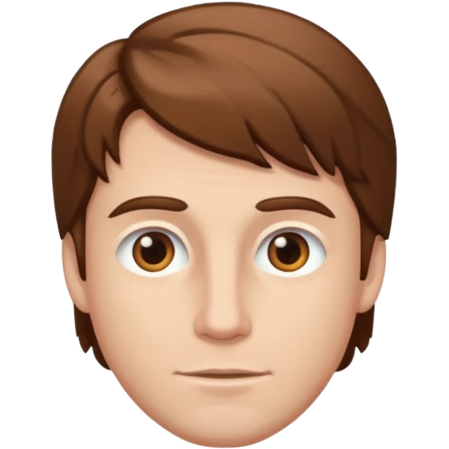 White man with brown hair emoji