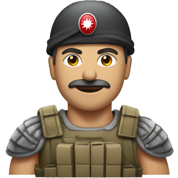 Very muscular turkish soldier emoji