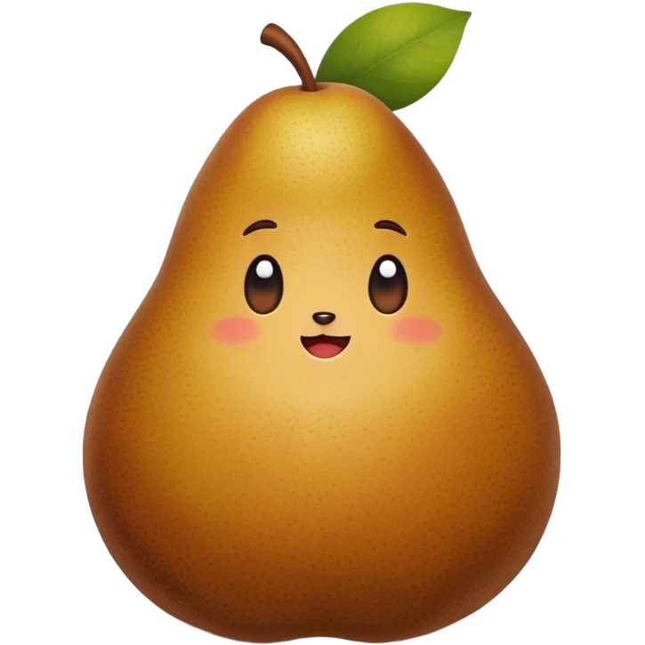 Bosc pear round emoji
