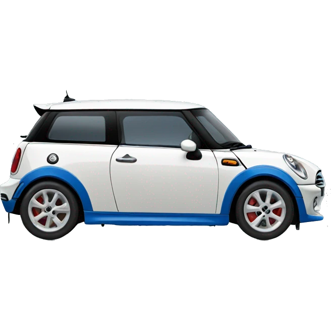 Blue car Mini Cooper  emoji