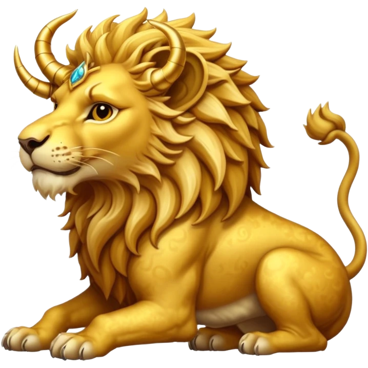 mythical horned lion emoji