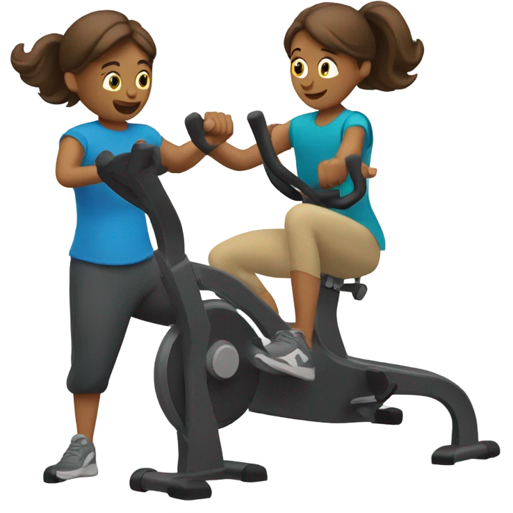 Two people exercising emoji