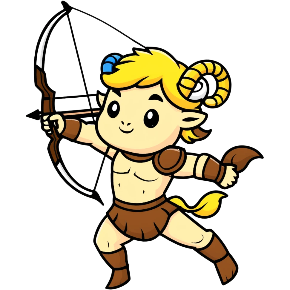 Sagittarius archer centaur fighting Aries ram, Sagittarius victorious emoji