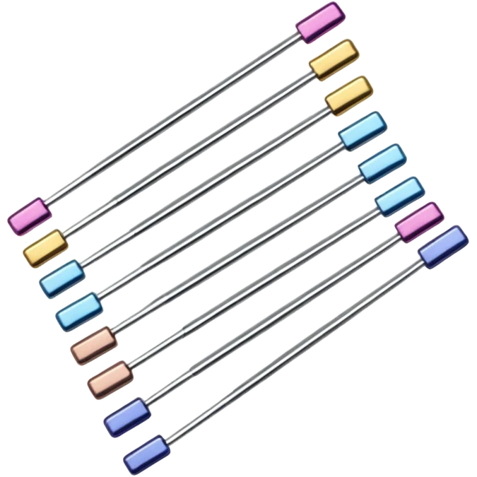 Bobby pins of different colour's  emoji