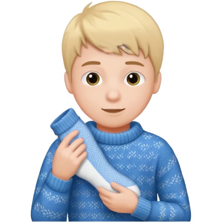 پسر و جوراب تو دستش emoji