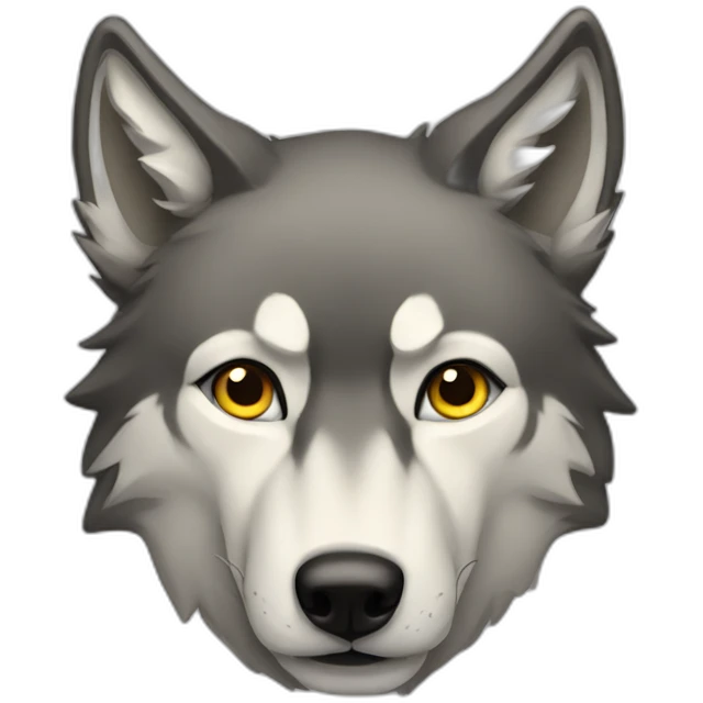 Half wolf emoji