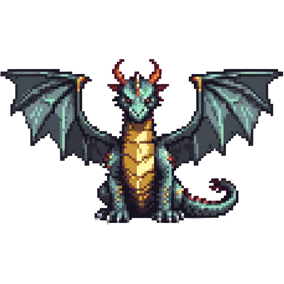 fierce dragon with wings and horns emoji