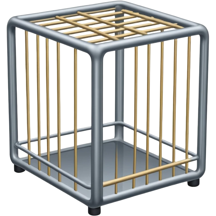simple cage thin bars square emoji