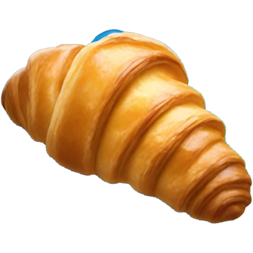 Croissant with blue glaze emoji