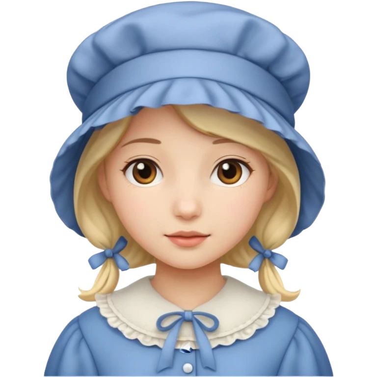Girl wearing bonnet emoji