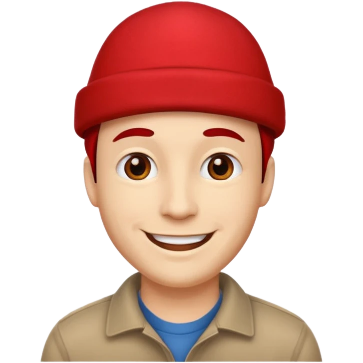man in red hat emoji