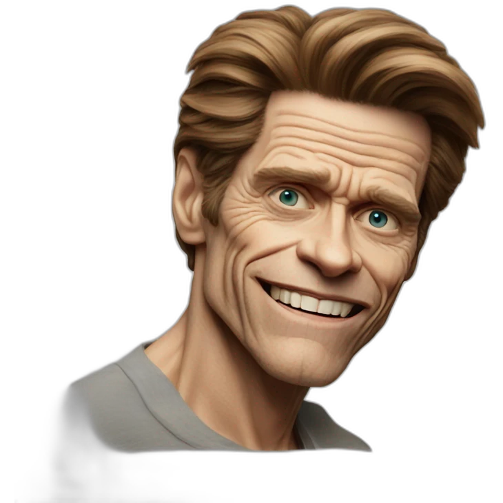 Willem Dafoe no wrinkles emoji