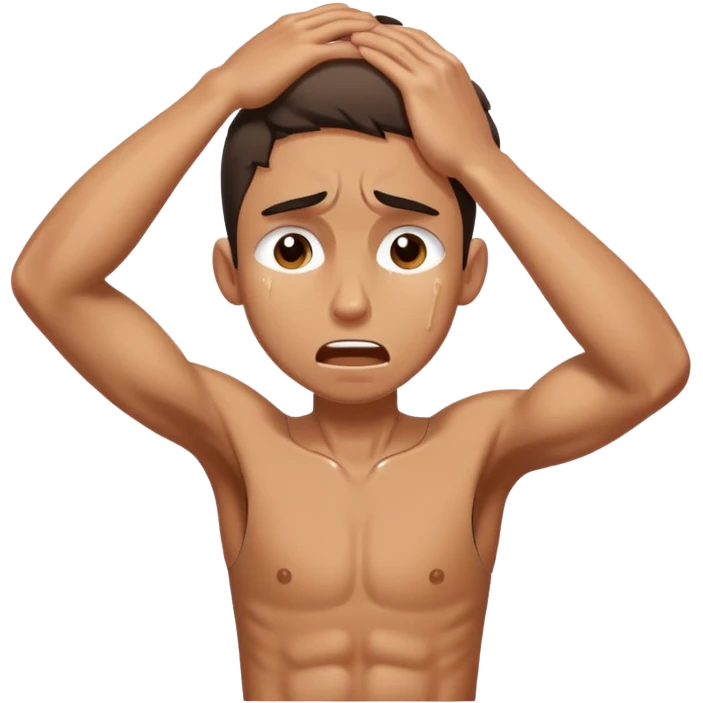 skinny athlete crying in the gym emoji