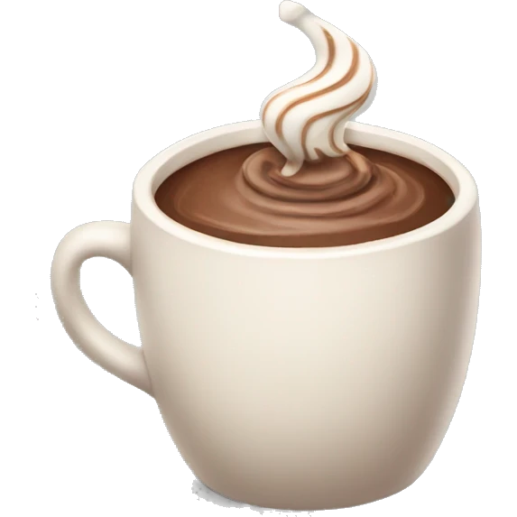 Cute hot chocolate emoji
