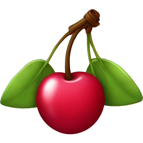 Cherry emoji with a bow emoji