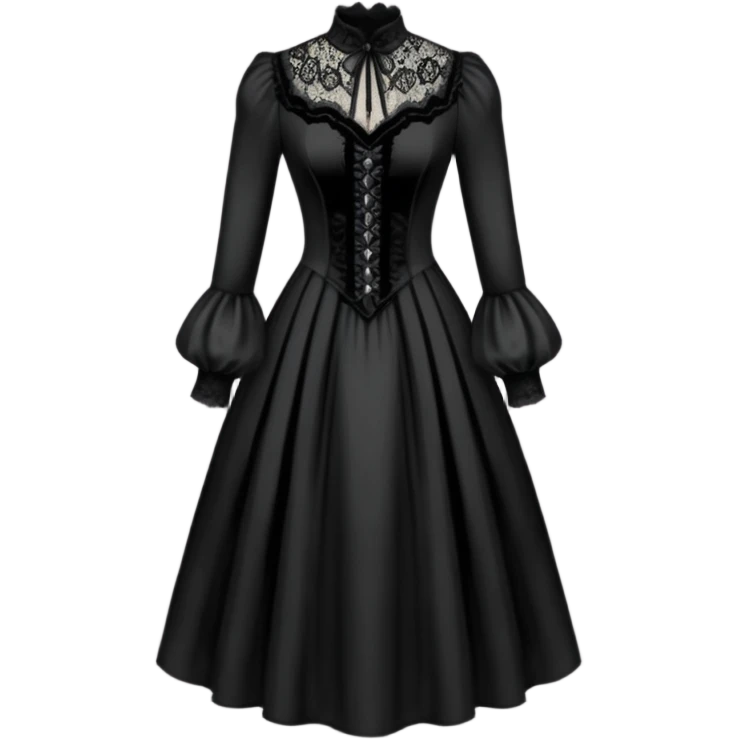 Gothic Victorian antique vintage edgy dress apparel clothing  emoji