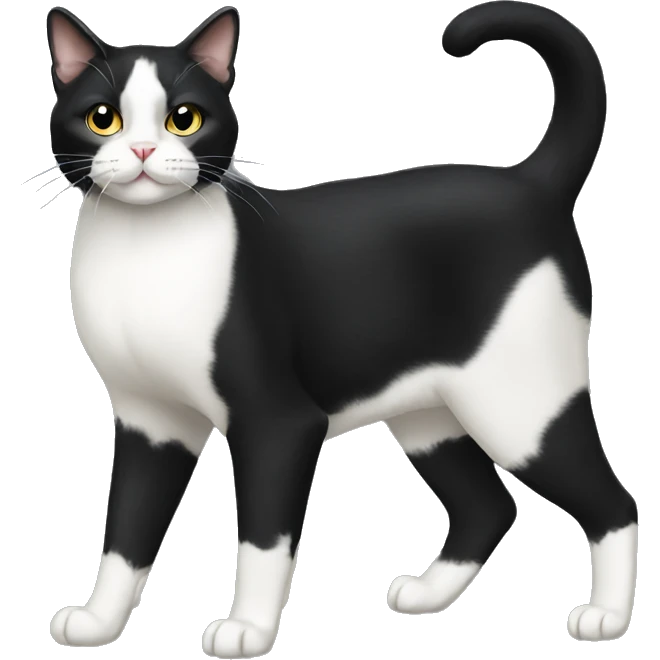 Tuxedo Cat Breed Full Body emoji