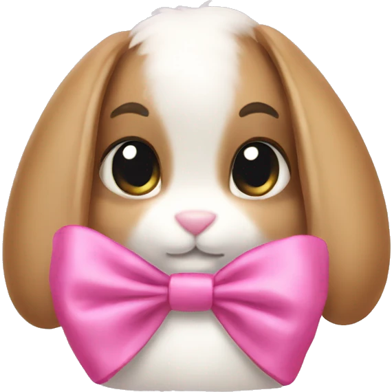 pink bow bunny emoji