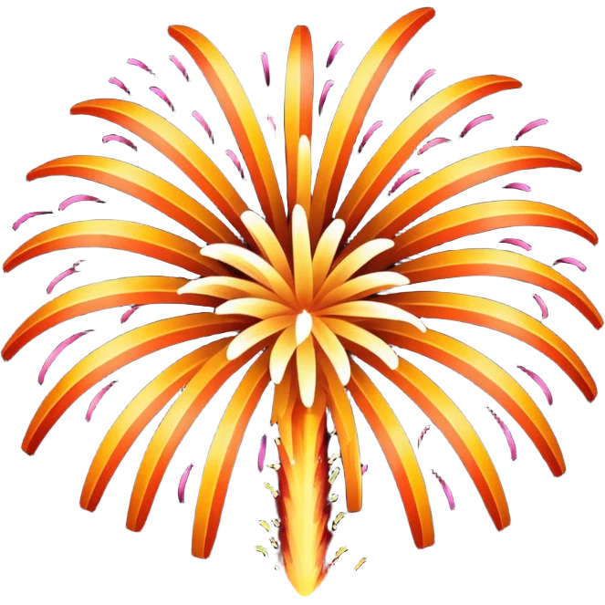 fireworks before explosion emoji