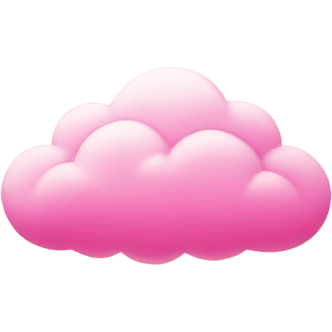 Light-pink Cloud with a hot pink sun  emoji