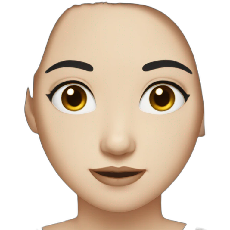 Sunruixi black hair white skin emoji
