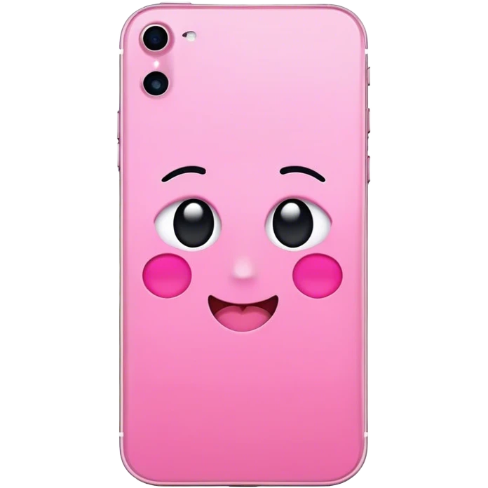pink colored iphone emoji