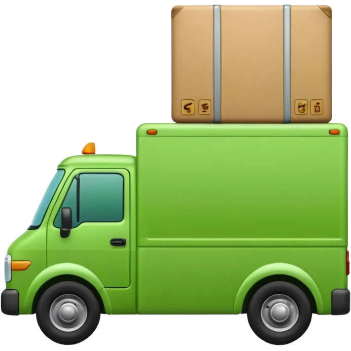 delivery truck green soft emoji